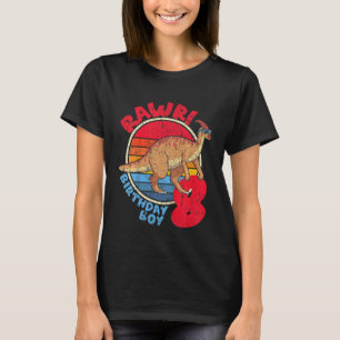 Camiseta Crianças do 8º Aniversário eu Rawr! Parasaurolophu