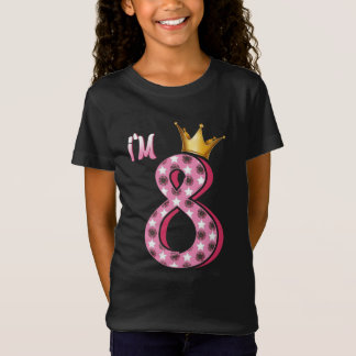 Camiseta Crianças do ano Menina de aniversário de 8 anos de