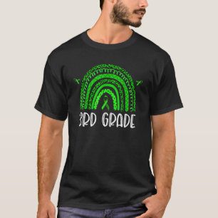 Camiseta Crianças do Arco-Íris do Leopardo Verde da 3ª séri