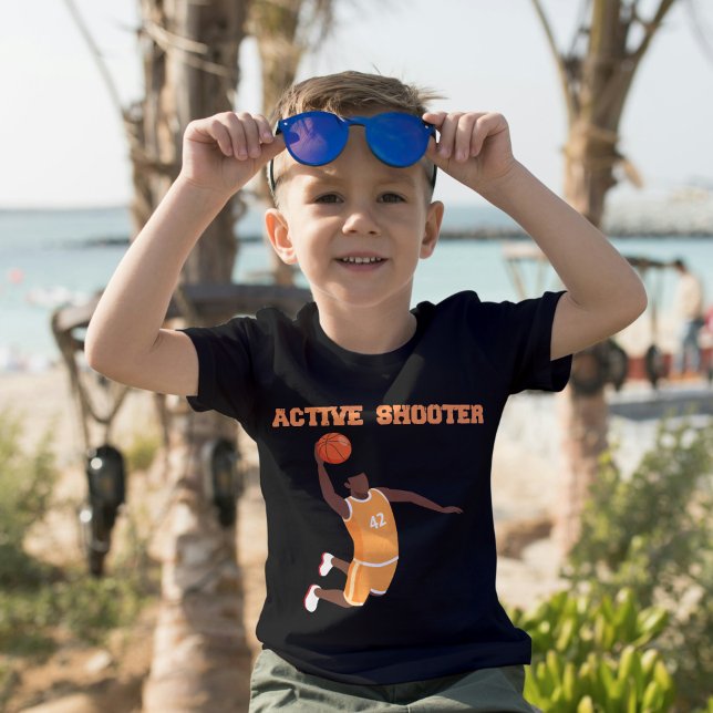 Camiseta Crianças do Ativo Shooball (Active Shooter Basketball Lovers Funny T-Shirt)