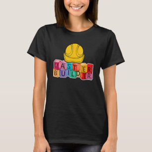 Camiseta Crianças do Construtor de Blocos de Alfabeto Mestr