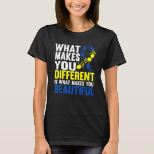 Camiseta Crianças do Dia 21 da Mulher Sindroma em Baixo