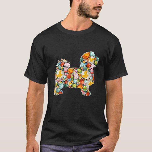 Camiseta Crianças do Dia da Páscoa do Cão Maltês de Páscoa  (Frente)