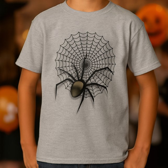 Camiseta Crianças do Dia das Bruxas na Web de Aranha assust (Criador carregado)