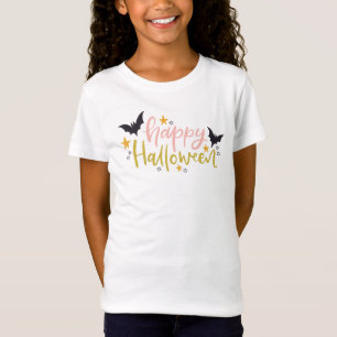 Camiseta Crianças do Dia das Bruxas Rosa e Verde