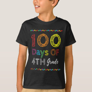 Camiseta Crianças Do Dia Depositam 100 Dias De 4º Grau 100