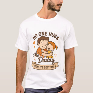 Camiseta Crianças do Dia do Pai Emocional Ninguém se abraça