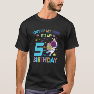 Camiseta Crianças do espaço externo fora do meu caminho É m
