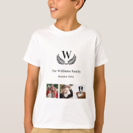 Camiseta Crianças do monograma de colagem de fotografias de