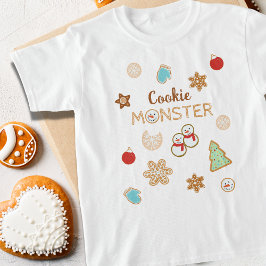 Camiseta Crianças do Monstro de Biscoitos de Natal