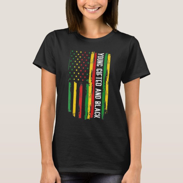 Camiseta Crianças do Orgulho Africano e História Negra (Frente)