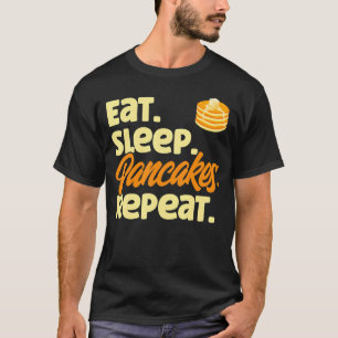 Camiseta Crianças Do Pancake Lover Comem Panquecas Do Sono