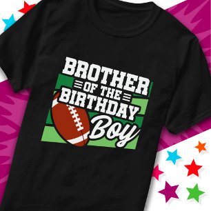 Camiseta Crianças do Partido de Futebol Irmão do Aniversári