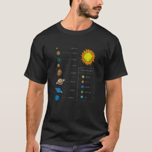 Camiseta Crianças do Sistema Solar e Adultos Planetas Anões