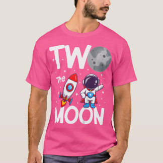 Camiseta Crianças Dois O Menino Da Lua De Aniversário De 2 