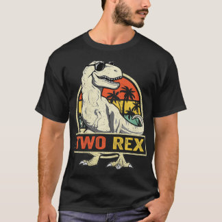 Camiseta Crianças Dois segundos aniversários Rex Presentes 