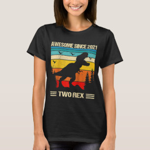 Camiseta Crianças Dois segundos aniversários Rex Segundo Di