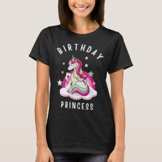 Camiseta Crianças e Adultos Princesa Princesa de Aniversári