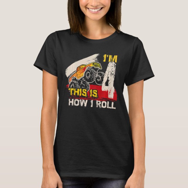 Camiseta Crianças, é assim que eu faço o quarto aniversário (Frente)