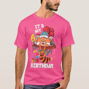 Camiseta Crianças É Meu 6 Aniversário De 6 Anos Panda Verme