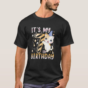 Camiseta Crianças É meu aniversário de 7 para os 7 anos