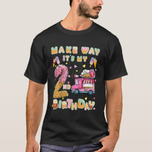 Camiseta Crianças, é meu caminhão de sorvete segundo aniver