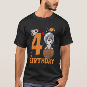 Camiseta Crianças É meu quarto aniversário feliz 4 anos de 