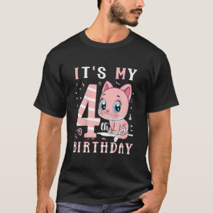 Camiseta Crianças É meu quarto aniversário para os 4 anos
