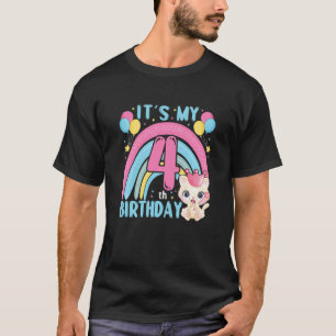 Camiseta Crianças É meu quarto aniversário para os 4 anos
