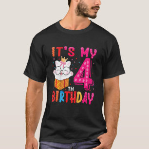 Camiseta Crianças É meu quarto aniversário para os 4 anos