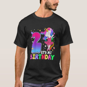 Camiseta Crianças, é meu segundo aniversário, Unicórnio, me