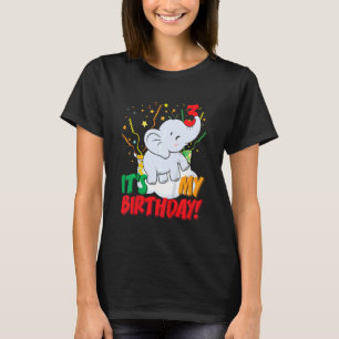 Camiseta Crianças É minha Festa de aniversário de elefante 