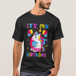 Camiseta Crianças É minha garota de 3 anos com a Uni