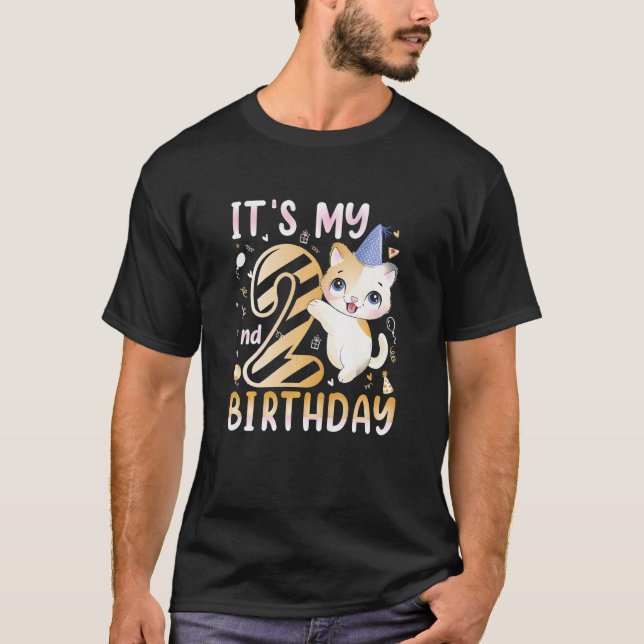 Camiseta Crianças, é minha segundo aniversário pelos 2 anos (Frente)