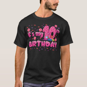 Camiseta Crianças É o meu 10º Aniversário, doces bonbons 10