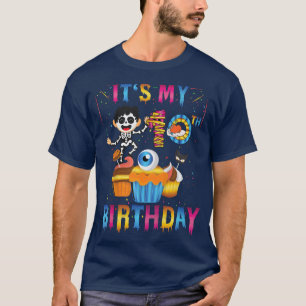 Camiseta Crianças É o meu 10º Aniversário Ghost Skeleton Ha