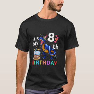 Camiseta Crianças É o meu 8.º aniversário Feliz 8 anos T Re
