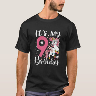 Camiseta Crianças, é o meu 9º Aniversário, Unicórnio, 9 ano