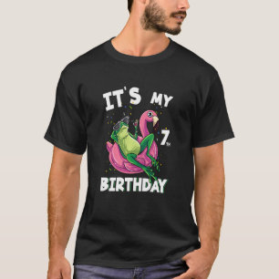 Camiseta Crianças É o meu aniversário 7 de 7 anos Sapo de a