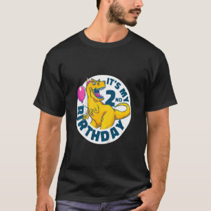 Camiseta Crianças É o meu segundo aniversário Feliz 2 Anos 
