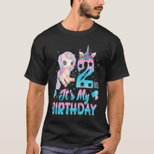 Camiseta Crianças, é o meu segundo aniversário Garota Bonit