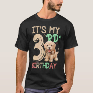 Camiseta Crianças É o meu tema de cães aniversário de 3 ano