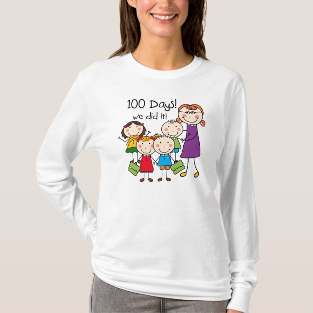Camiseta Crianças e Professores do 100 Dias (Frente)