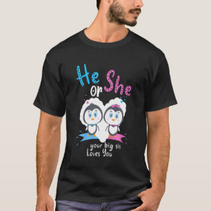 Camiseta Crianças, Ele Ou Ela... Seu Grande Sis Te Ama O Ge