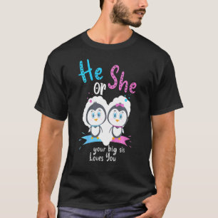 Camiseta Crianças, Ele Ou Ela... Seu Grande Sis Te Ama O Ge
