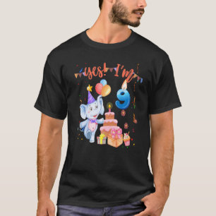 Camiseta Crianças Elefante 9º Aniversário Elefante É Me