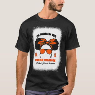 Camiseta Crianças Em Março Vestimos Laranja Múltipla Escler