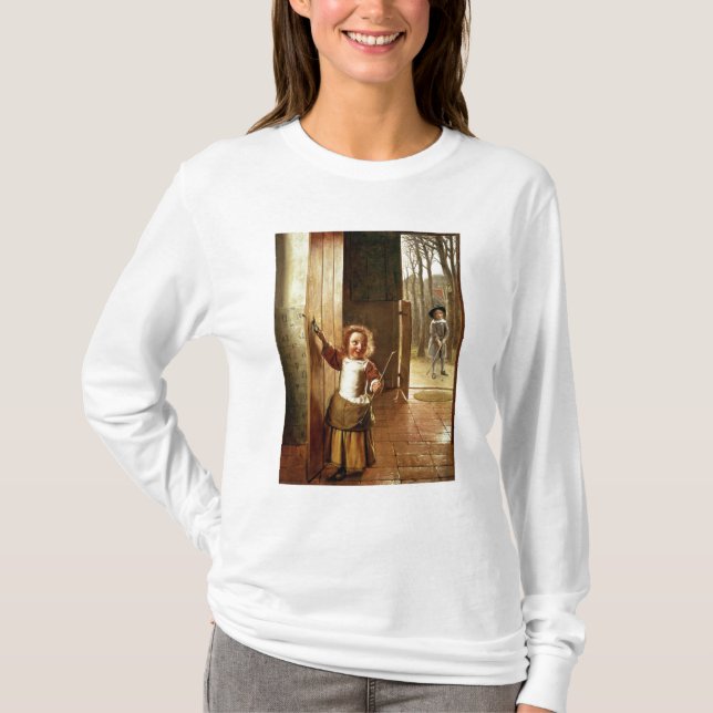 Camiseta Crianças em uma entrada com as varas de "Colf" (Frente)