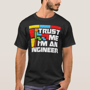 Camiseta Crianças engenheiros Brinquedos Grandes Blocos De 