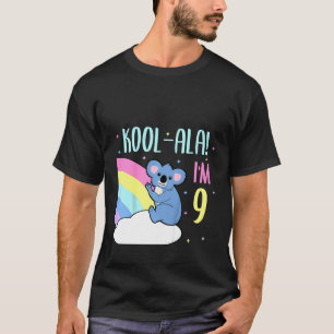 Camiseta Crianças Engraçadas Bela Nove Anos Noite Bear Koal